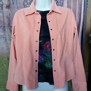 Talbots fine corduroy snap shirt